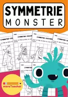 Vorschau - Arbeitsblätter - Symmetrie Spiegelbilder Monster - Deckblatt