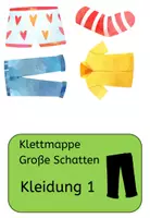 Vorschau - Arbeitsblätter - 2 Klettmappen große Schatten zuordnen Themenpaket Kleidung - Seite 2