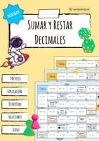 Vista previa - Juegos / Gamificación - Sumar y restar decimales - Juego - Portada