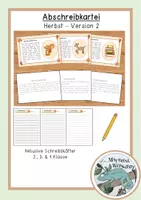 Vorschau - Arbeitsblätter - Abschreibkartei Herbst + Schreibblätter (Version 2 - Groß- und Kleinschreibung) - Deckblatt