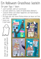 Vorschau - Arbeitsblätter - Halloween Gruselhaus basteln / DIY Spukhaus / Geist / Herbst - Seite 2