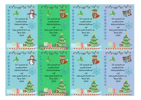 Vorschau - Bildkarten - Weihnachtsferien Grußkarten mit unterschiedlichen Motiven - Deckblatt