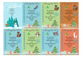 Vorschau - Bildkarten - Weihnachtsferien Grußkarten mit unterschiedlichen Motiven - Seite 1