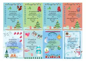 Vorschau - Bildkarten - Weihnachtsferien Grußkarten mit unterschiedlichen Motiven - Seite 2