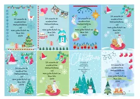 Vorschau - Bildkarten - Weihnachtsferien Grußkarten mit unterschiedlichen Motiven - Seite 3