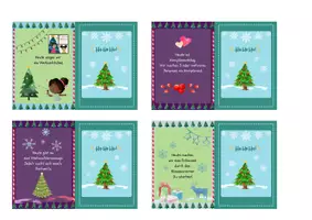 Vorschau - Bildkarten - Weihnachten-Weihnachtsbaum Aktionskarten Adventskalender - Seite 1