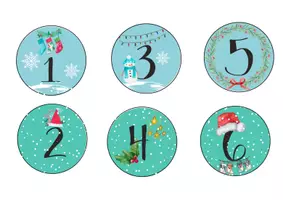 Vorschau - Bildkarten - Weihnachten-Nummern für den Adventskalender - Deckblatt