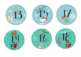 Vorschau - Bildkarten - Weihnachten-Nummern für den Adventskalender - Seite 2