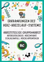 Vorschau - Stundenentwürfe - Erkrankungen des Herz-Keislauf-Systems - Arbeitsteilige Gruppenarbeit - Deckblatt