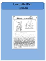 Vorschau - Arbeitsblätter - Lesemalblätter: Nikolaus (3./4. Klasse) - Deckblatt
