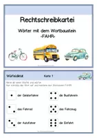 Vorschau - Stationenlernen - Wortbaustein FAHR - Rechtschreibkartei - Seite 2