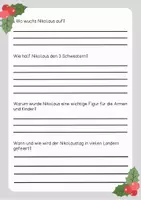 Vorschau - Arbeitsblätter - Lesetext (Lesetandem) "Die Geschichte des Nikolaus" - mit Fragen zum Text - Seite 3