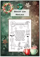 Vorschau - Arbeitsblätter - Nikolausgedicht, Gedicht zum Nikolaus - Deckblatt