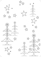 Vorschau - Arbeitsblätter - Wintermotiv - Tannenbäume und Weihnachtssterne - Seite 2