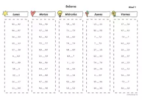Vista previa - Hojas de trabajo - Comparar números decimales - Paquete de juegos - página 2