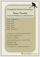 Vorschau - Stundenentwürfe - Komplette Unterrichtseinheit - Floorball (spielerische Hinführung) - Deckblatt