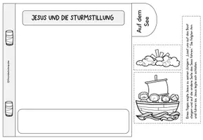 Vorschau - Arbeitsblätter - Minibuch: Jesus und die Sturmstillung (schneiden/kleben/malen) - Seite 3