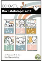 Vorschau - Poster - Buchstabenplakate - ABC Plakate - ABC-Poster - BOHO Stil - Deckblatt