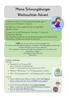 Vorschau - Arbeitsblätter - Schwungübungen Weihnachten Advent Graphomotorik - Seite 1