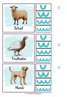 Vorschau - Stationenlernen - Silben schwingen Tiere auf dem Bauernhof - Klammerkarten - Seite 2