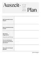 Vorschau - Anderer Materialtyp - Auszeit-Plan Reflexionsbogen - Deckblatt
