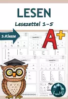Vorschau - Arbeitsblätter - Lesezettel Klasse 1 – Buchstaben A, M, O, I, L, U - Deckblatt
