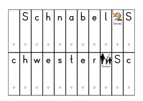 Vorschau - Stationenlernen - Lesefächer Nomen mit Sch des Grundwortschatz Hessens - Seite 2