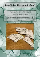 Vorschau - Stationenlernen - Lesefächer Nomen mit Sch des Grundwortschatz Hessens - Deckblatt