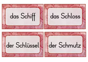 Vorschau - Spiele - Wortkarten Nomen mit Sch am Anfang Grundwortschatz Hessen - Seite 2