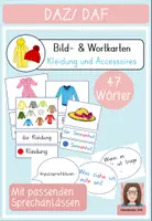Vorschau - Präsentationen/Tafelbilder - Bild-Wortkarten Kleidung und Accessoires DaZ und DaF - Deckblatt