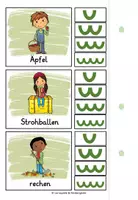 Vorschau - Stationenlernen - Silben schwingen Herbst - Klammerkarten - Seite 2