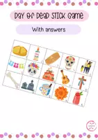 Vista previa - Juegos / Gamificación - DAY OF DEAD STICK GAME - with answers - Portada