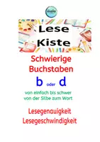 Vorschau - Unterrichtsreihen - Lese-Kiste b und d unterscheiden (von der Silbe zum Wort) - Deckblatt
