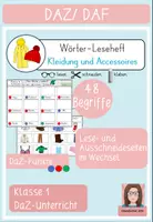 Vorschau - Arbeitsblätter - Wörter-Leseheftchen Kleidung Klasse 1_DAZ - Deckblatt