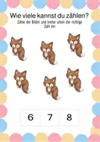Vorschau - Arbeitsblätter - Zählen | 1. Klasse | Mathematik | Zahlenlernen (PDF+Word) - Deckblatt