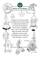 Vorschau - Arbeitsblätter - Nikolausgedicht, Gedicht zum Nikolaus - Seite 1