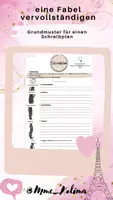 Vorschau - Arbeitsblätter - Schreibplan zu eine Fabel schreiben (vervollständigen) - Deckblatt