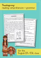 Vorschau - Arbeitsblätter - Thanksgiving reading comprehension + grammar activities (Englisch) - Seite 1
