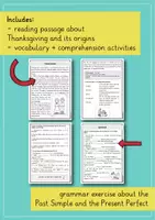 Vorschau - Arbeitsblätter - Thanksgiving reading comprehension + grammar activities (Englisch) - Seite 2