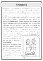 Vorschau - Arbeitsblätter - Thanksgiving reading comprehension + grammar activities (Englisch) - Seite 3
