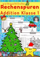 Vorschau - Arbeitsblätter - Materialpaket - weihnachtliche Rechenspuren - Seite 1