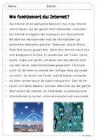 Vorschau - Arbeitsblätter - Text der Woche - INTERNET / Lesetext (ab Klasse 3) - Seite 1