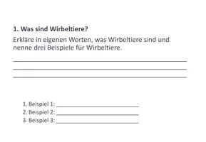 Vorschau - Arbeitsblätter - Wirbeltiere, Fragen und Aufgaben mit Lösungen - Seite 2