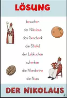 Vorschau - Arbeitsblätter - Vokale einsetzen "Der Nikolaus" Advent- DaZ / DaF / Deutsch - Seite 3