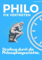 Vorschau - Stundenentwürfe - Vertretungsstunde: Philosophiegeschichte - Deckblatt