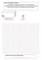 Vorschau - Arbeitsblätter - Erarbeitung Volumen Quader mit Einheitswürfeln - Deckblatt