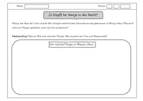 Vorschau - Arbeitsblätter - Es klopft bei Wanja in der Nacht - Malauftrag - Deckblatt