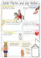 Vorschau - Mal- und Bastelvorlagen - Sankt Martin & Helfen - Kreative Arbeitsblätter / Sketchnotes - Seite 2