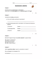Vorschau - Klassenarbeiten - Deutscharbeit Gedichte mit Erwartungshorizont - Deckblatt