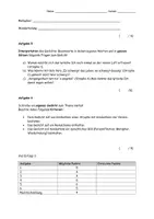 Vorschau - Klassenarbeiten - Deutscharbeit Gedichte mit Erwartungshorizont - Seite 1